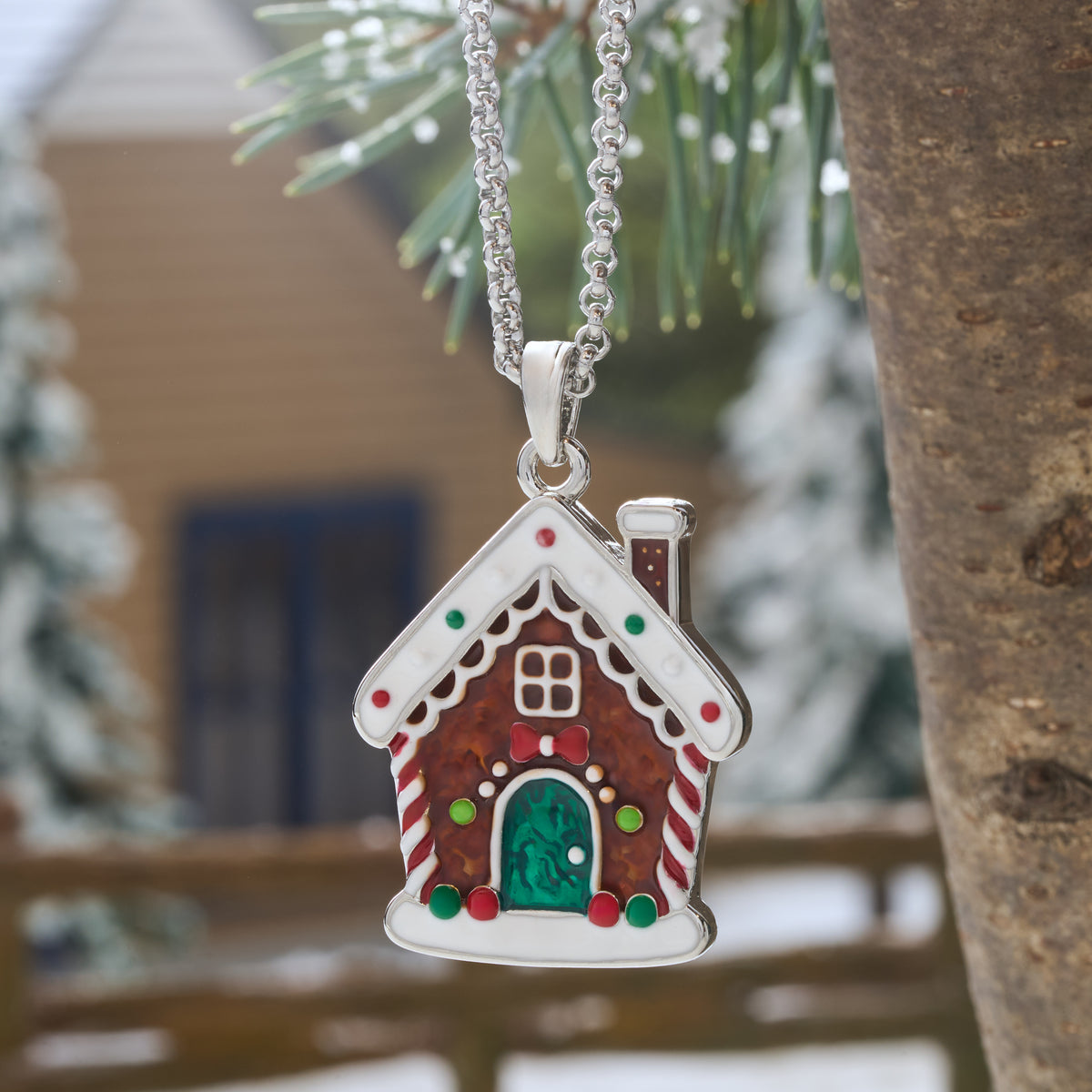 Gingerbread House Necklace