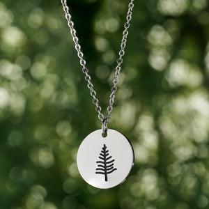 Pine Tree Dime Necklace