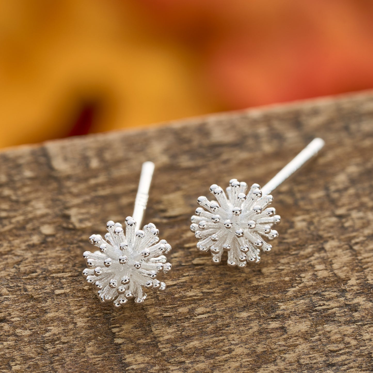 Sterling Silver Dandelion Studs