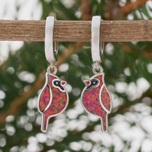 Load image into Gallery viewer, Opal Cardinal Hoop Earrings