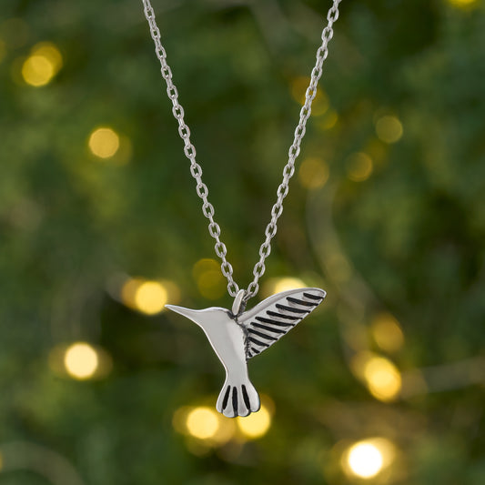 Sterling Silver Hummingbird Necklace