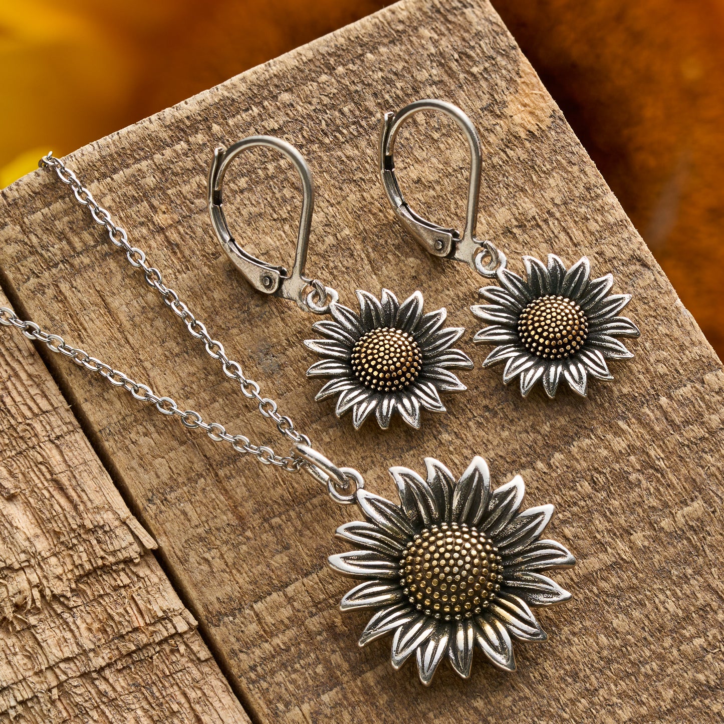 Vintage Sunflower Gift Set - Gold Center