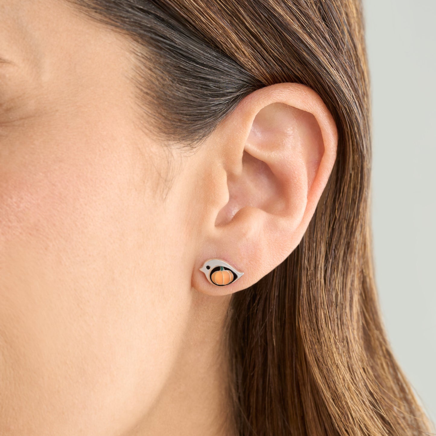 Pumpkin Birdie Studs Gift Set