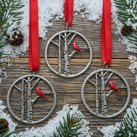 Red Cardinal Tree Ornament Gift Set