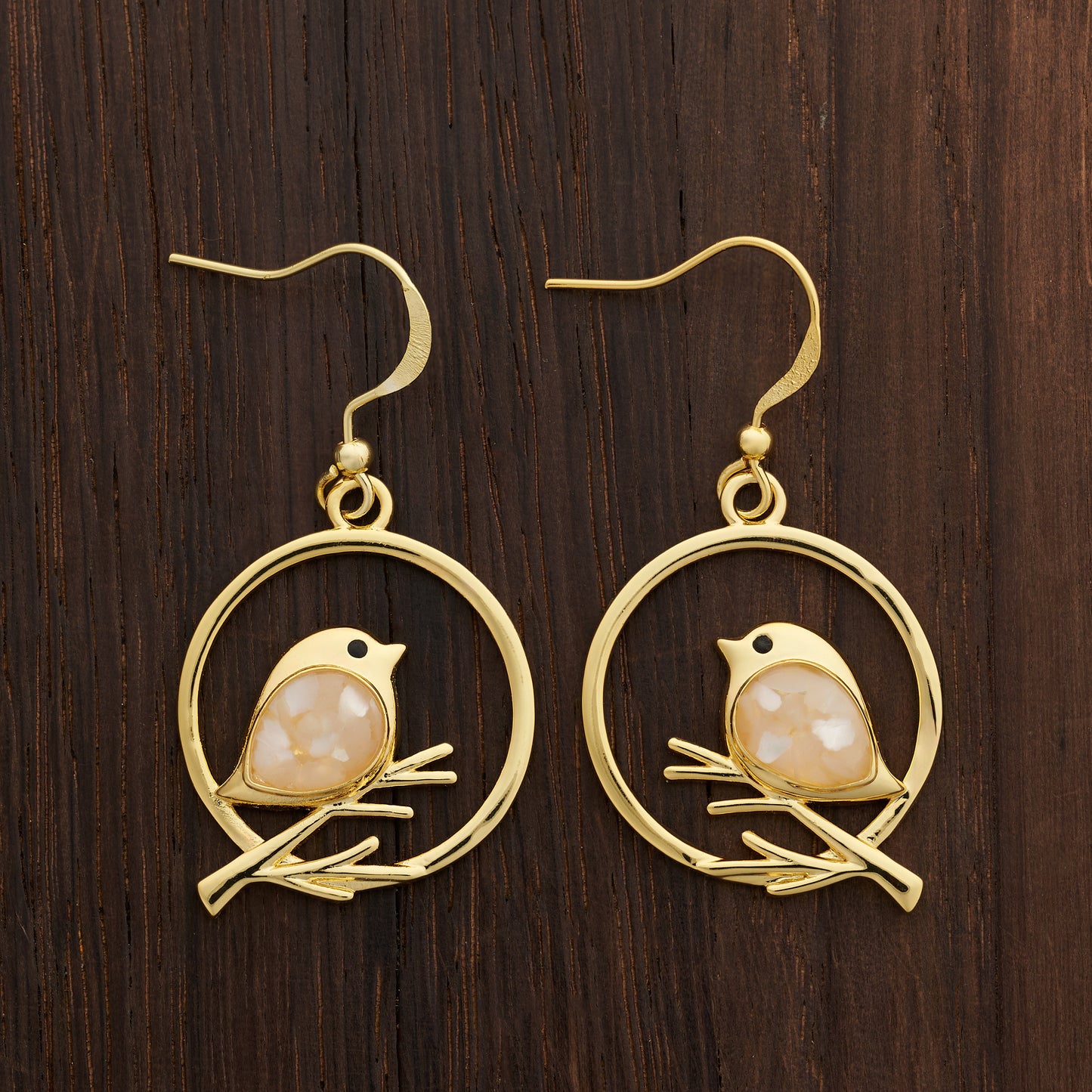 Gold Mother of Pearl Birdie Branch Bundle