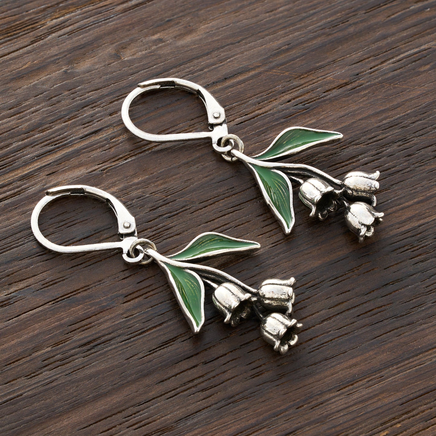 Vintage Lily of the Valley Floral Drop Gift Set (Leverbacks)
