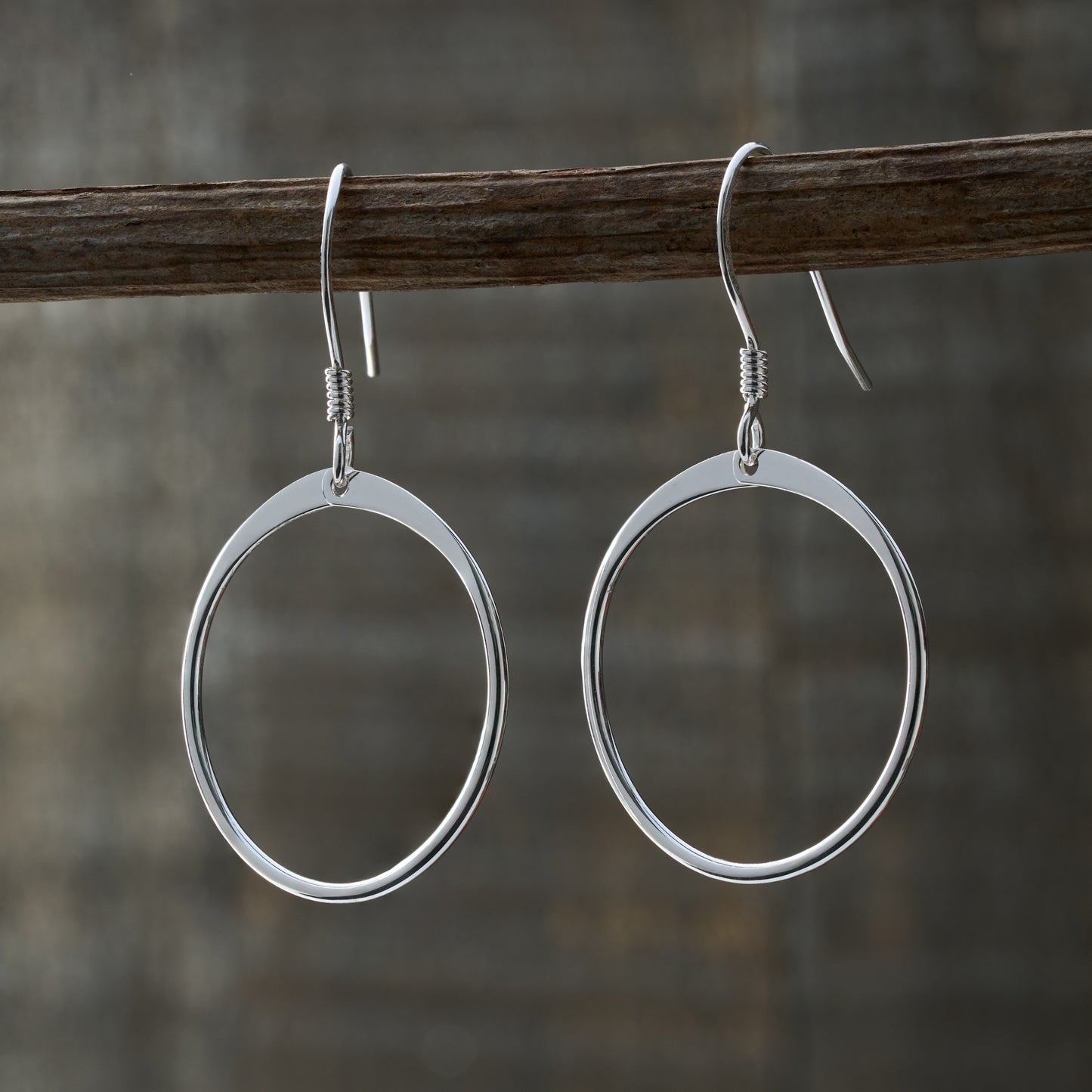 Sterling Silver Minimalist Circle Earrings