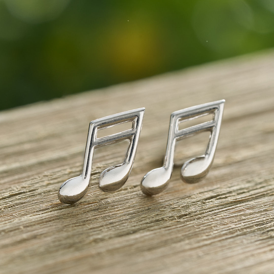 Sterling Silver Music Stud Gift Set