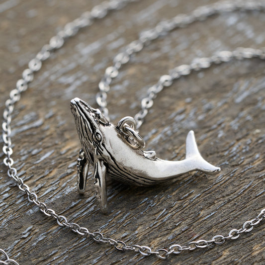 Vintage Humpback Whale Necklace