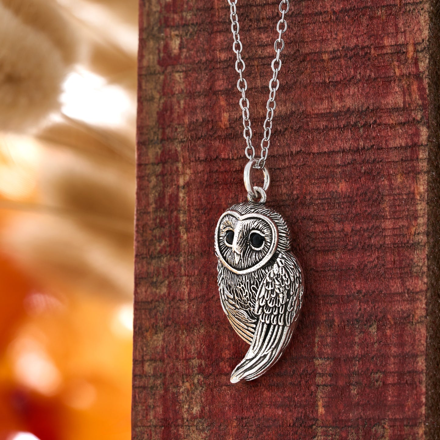 Vintage Barn Owl Necklace