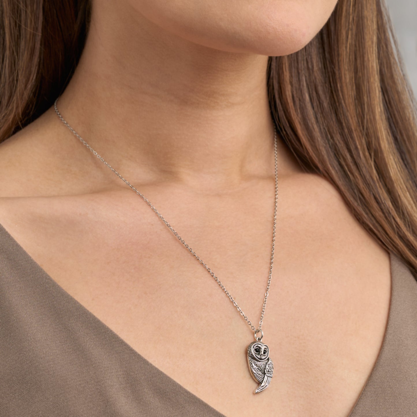 Vintage Barn Owl Necklace