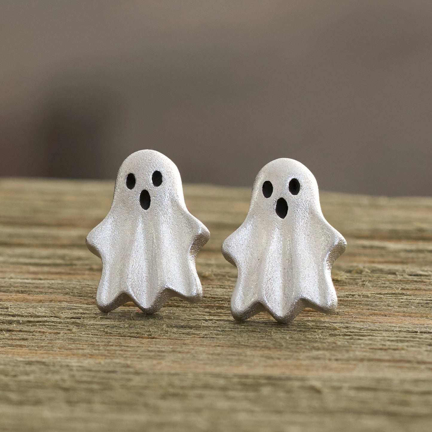 Sterling Silver Spooky Ghost Studs