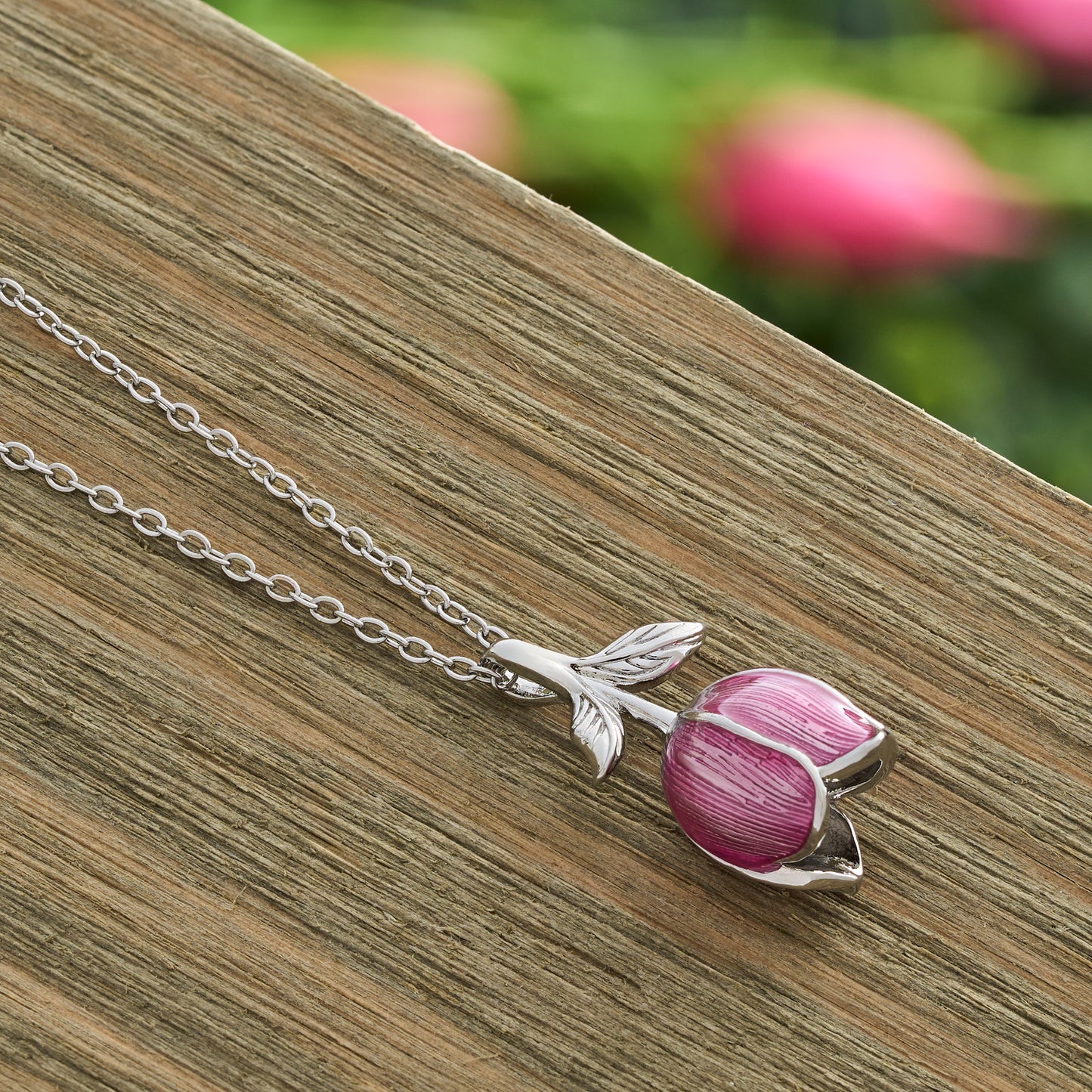 Hand-Painted Pink Tulip Gift Set