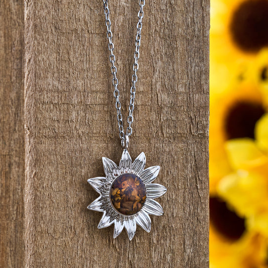 Tiger’s Eye Sunflower Necklace