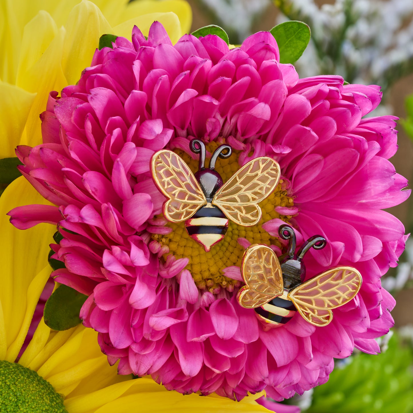 Golden Bee Wing Studs