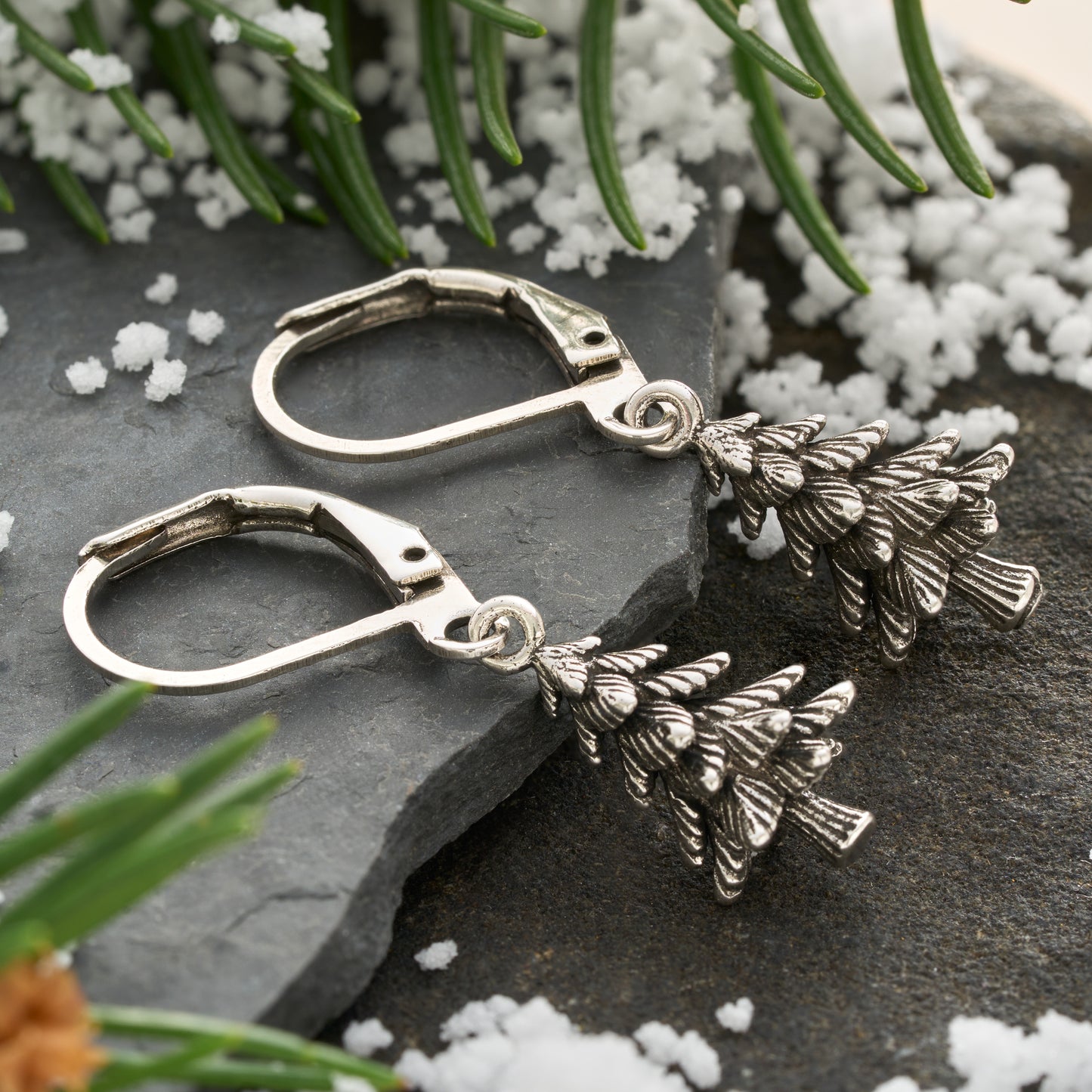 Vintage Pine Tree Earrings