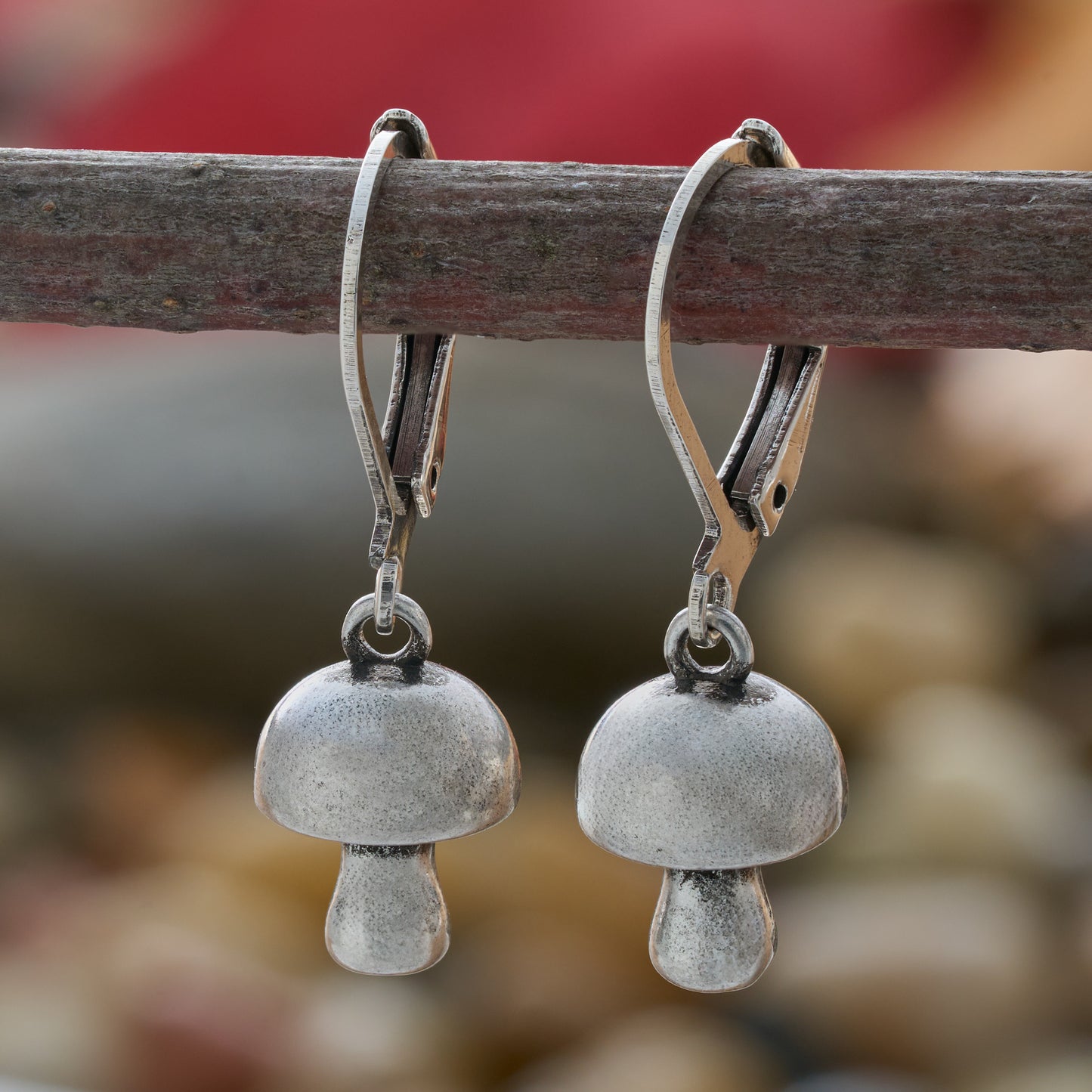 Button Mushroom Earrings