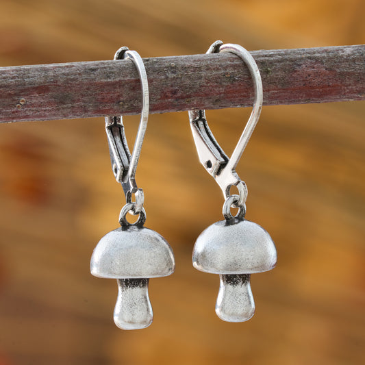 Button Mushroom Earrings