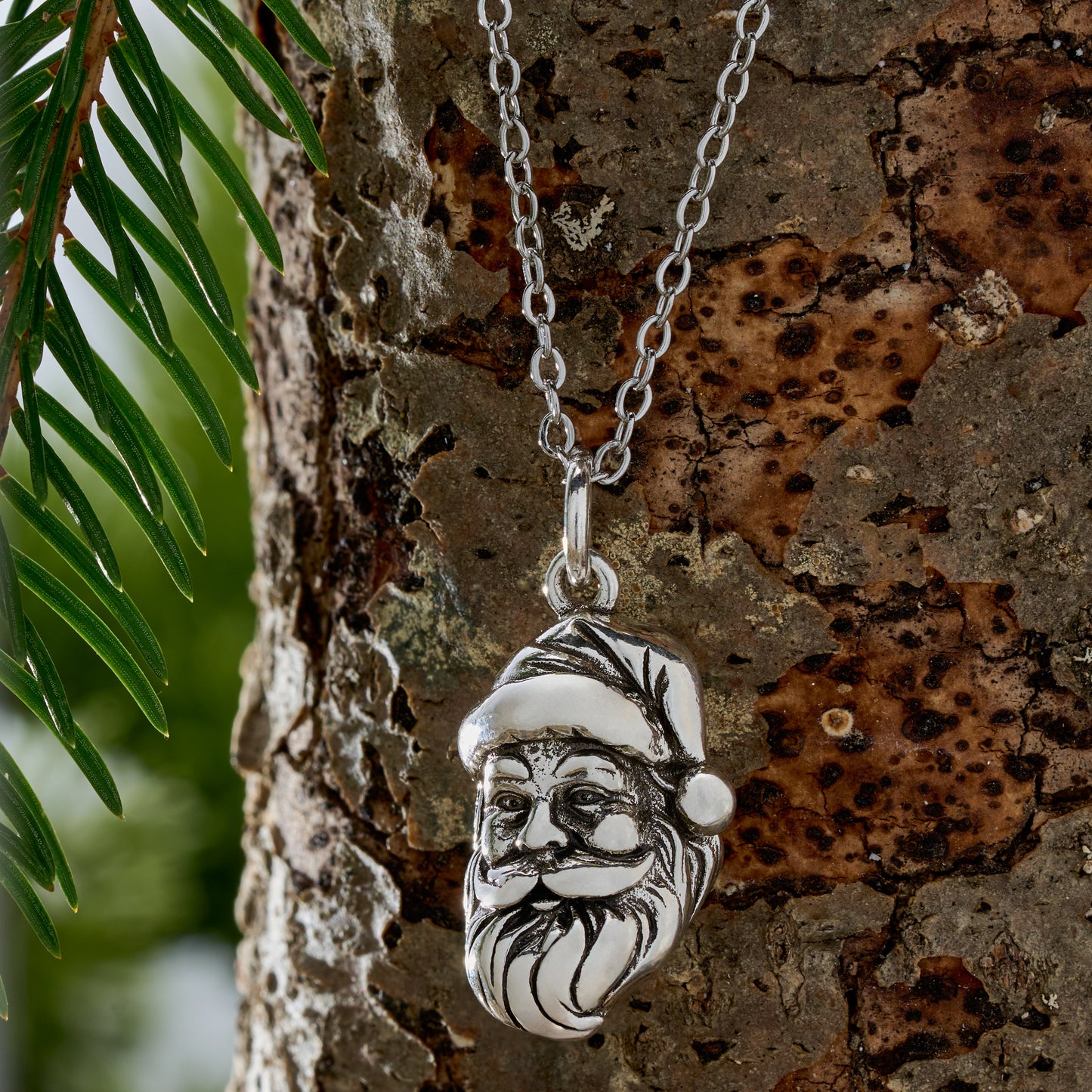 Vintage Santa Claus Necklace