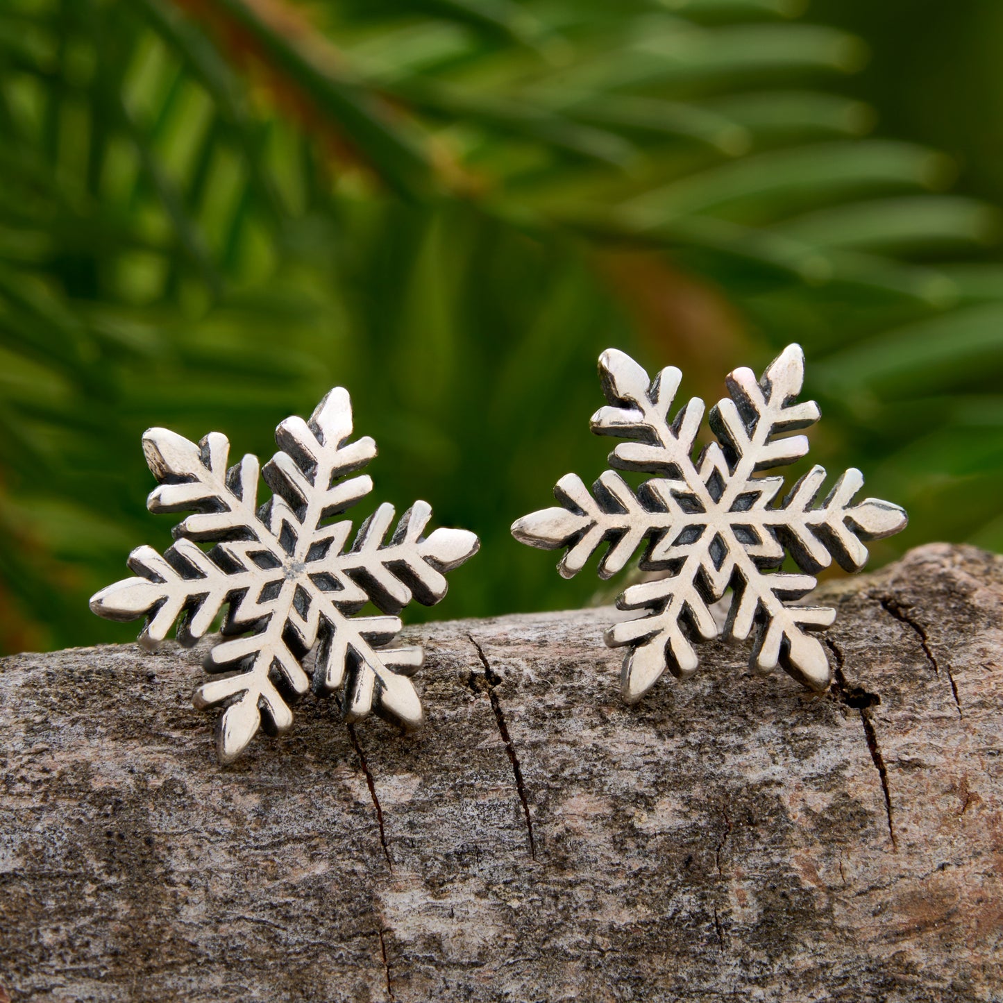 Sterling Silver Snowflake Stud Bundle