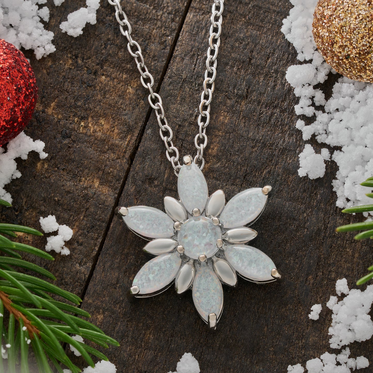 Dainty Opal Snowflake Gift Set with Studs (2025)