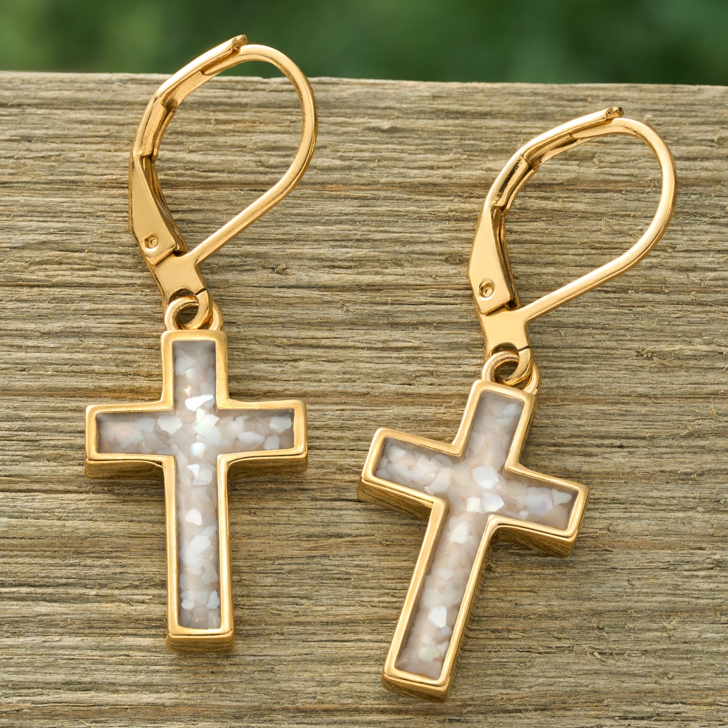 Gold Mother of Pearl Cross Gift Set