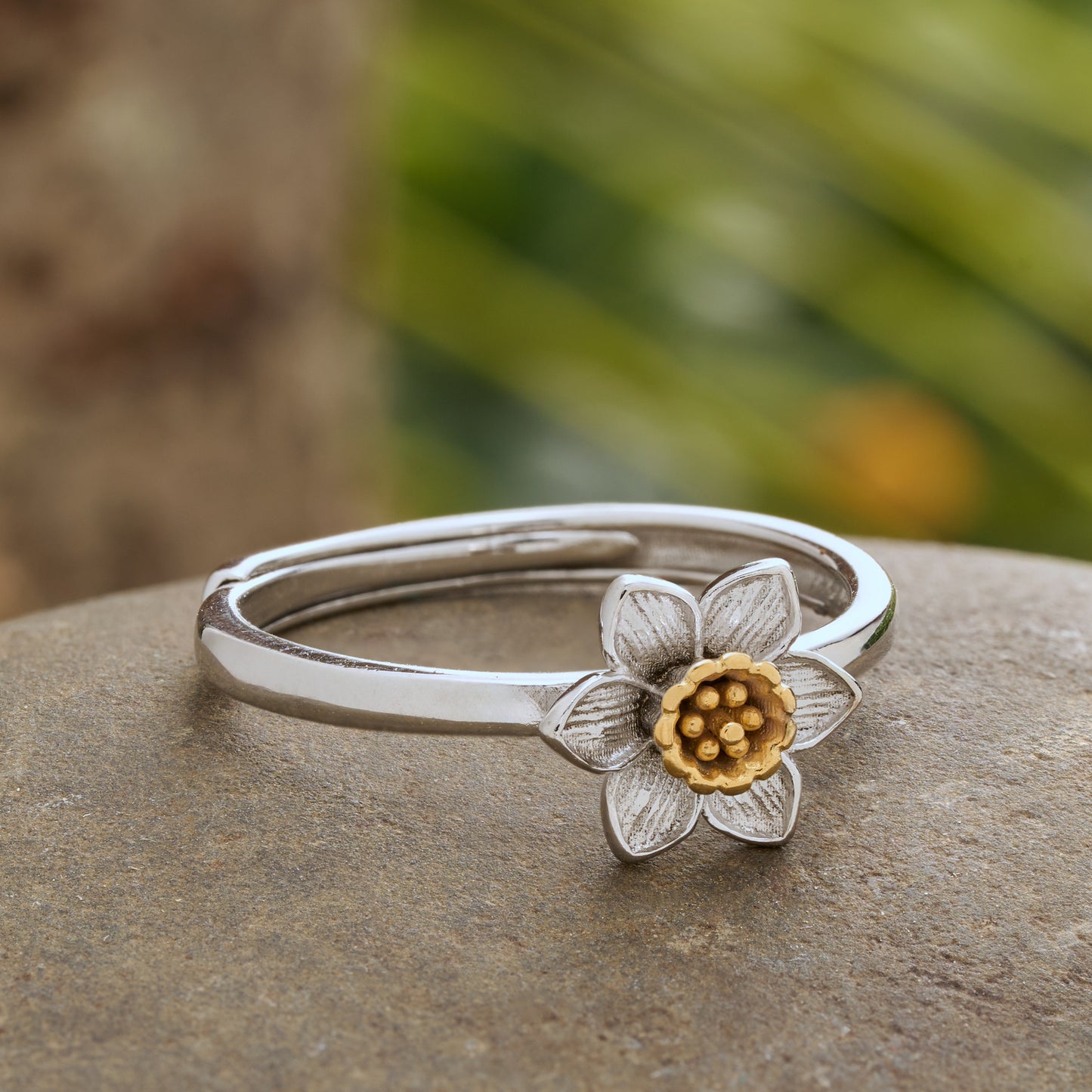 Sterling Silver Daffodil Ring