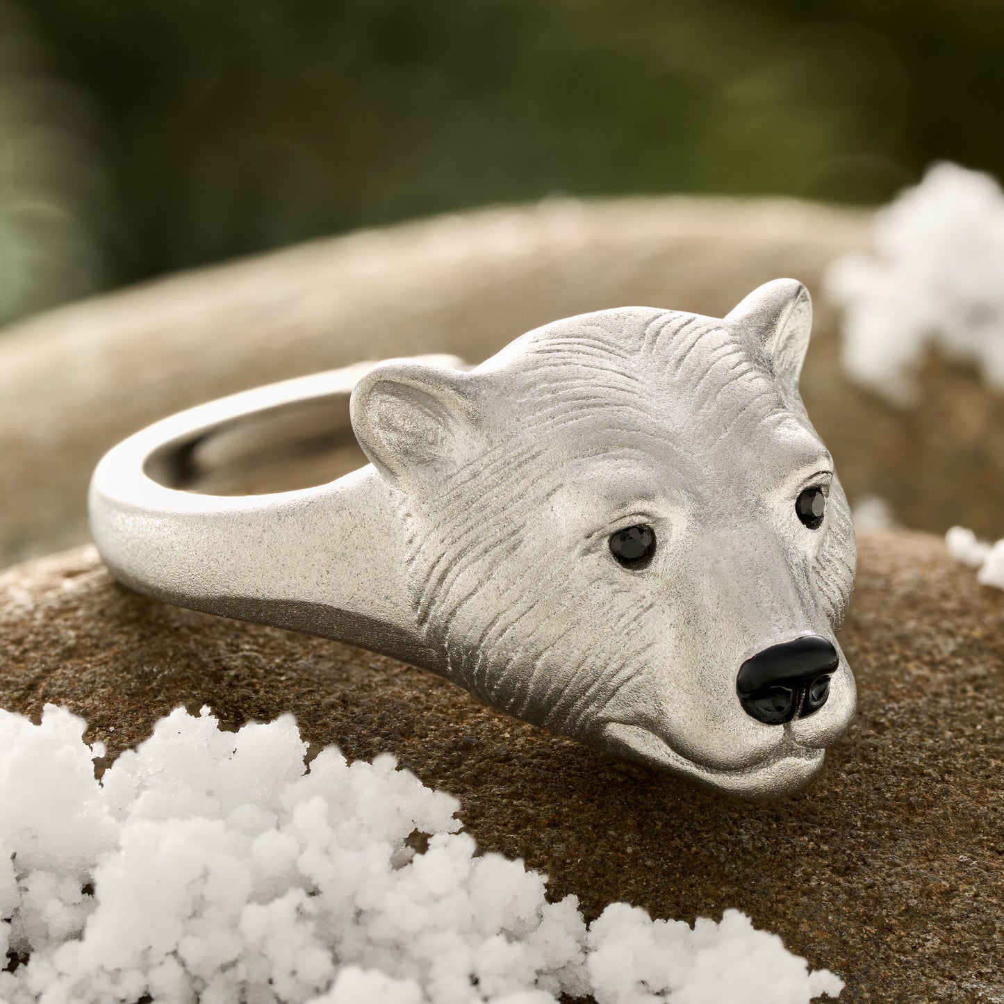 3D Sculptural Polar Bear Ring