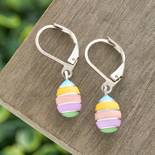 Colorful Enamel Dainty Easter Egg Earrings