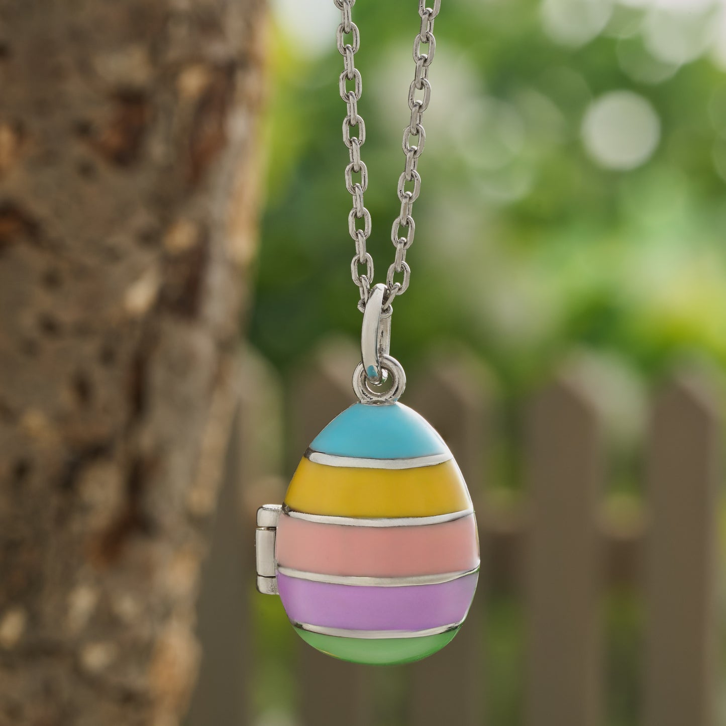 Colorful Enamel Dainty Easter Egg Necklace