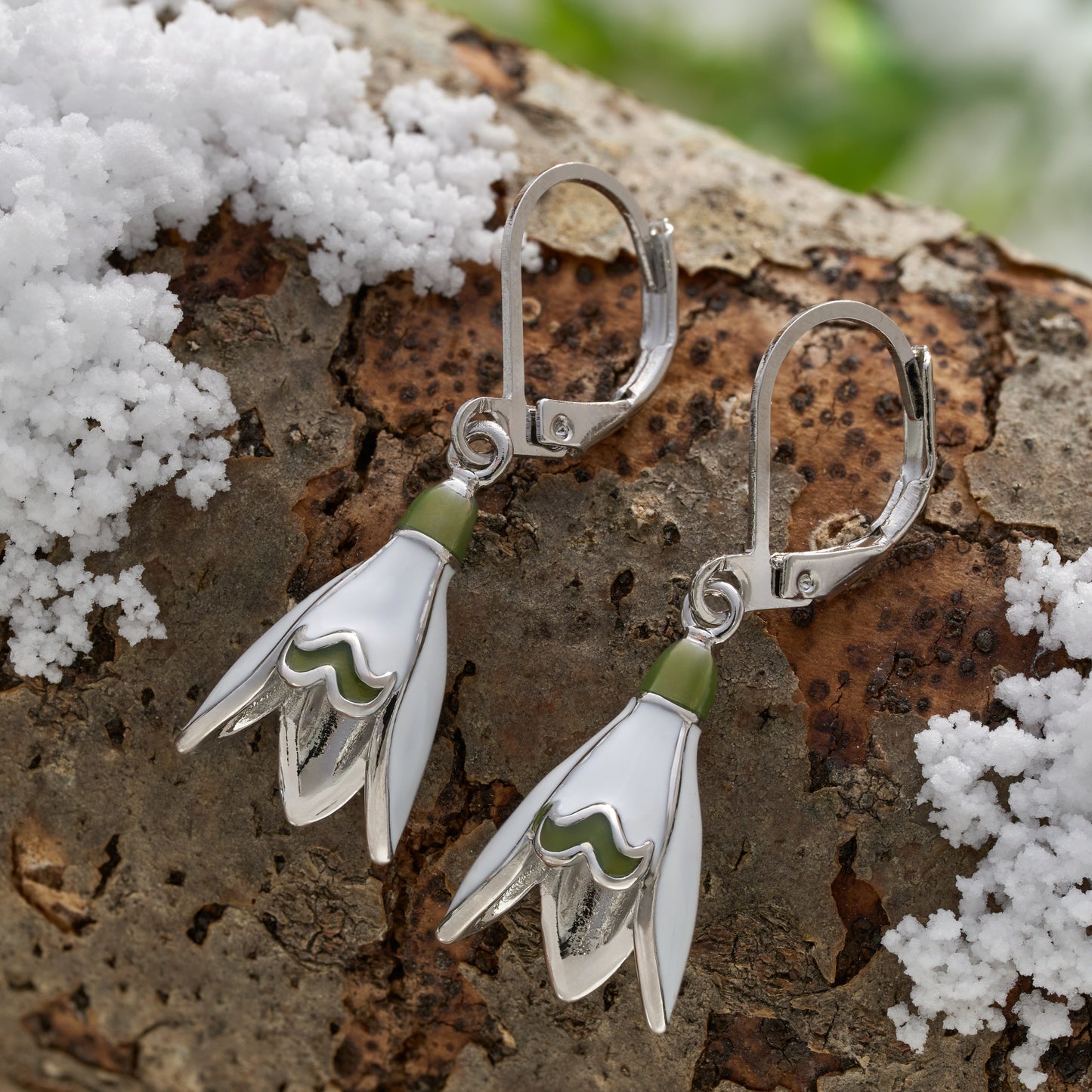 Enamel Snowdrop Flower Gift Set