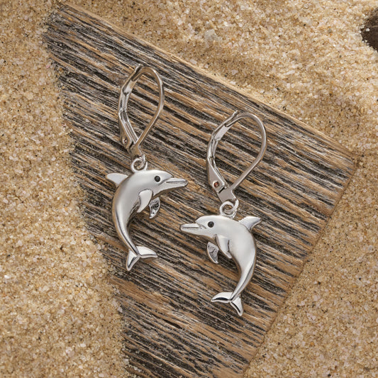 Dolphin Leverback Earrings