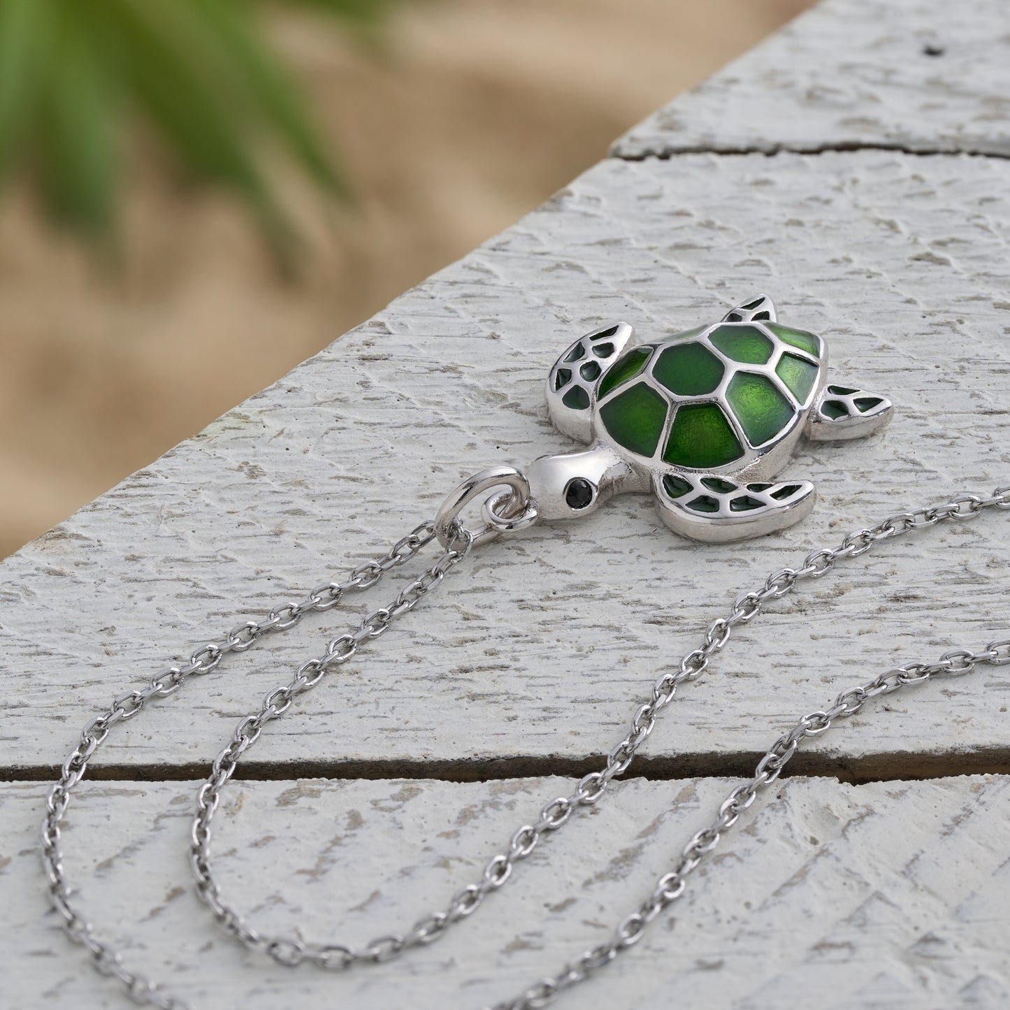 Olive Sea Turtle Necklace