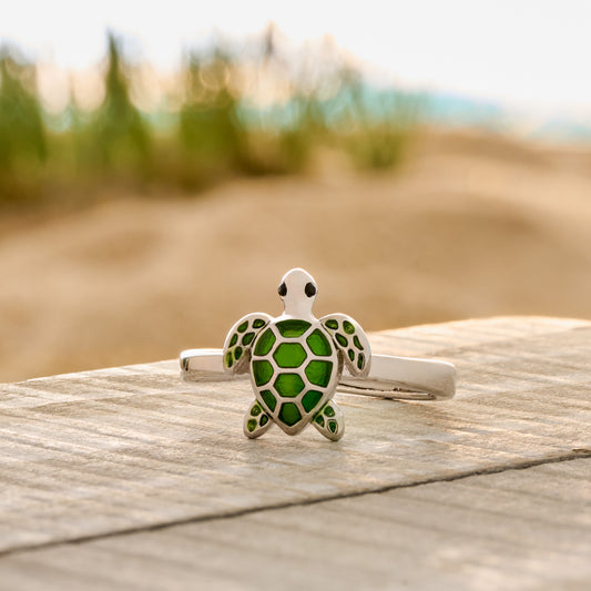 Olive Sea Turtle Ring