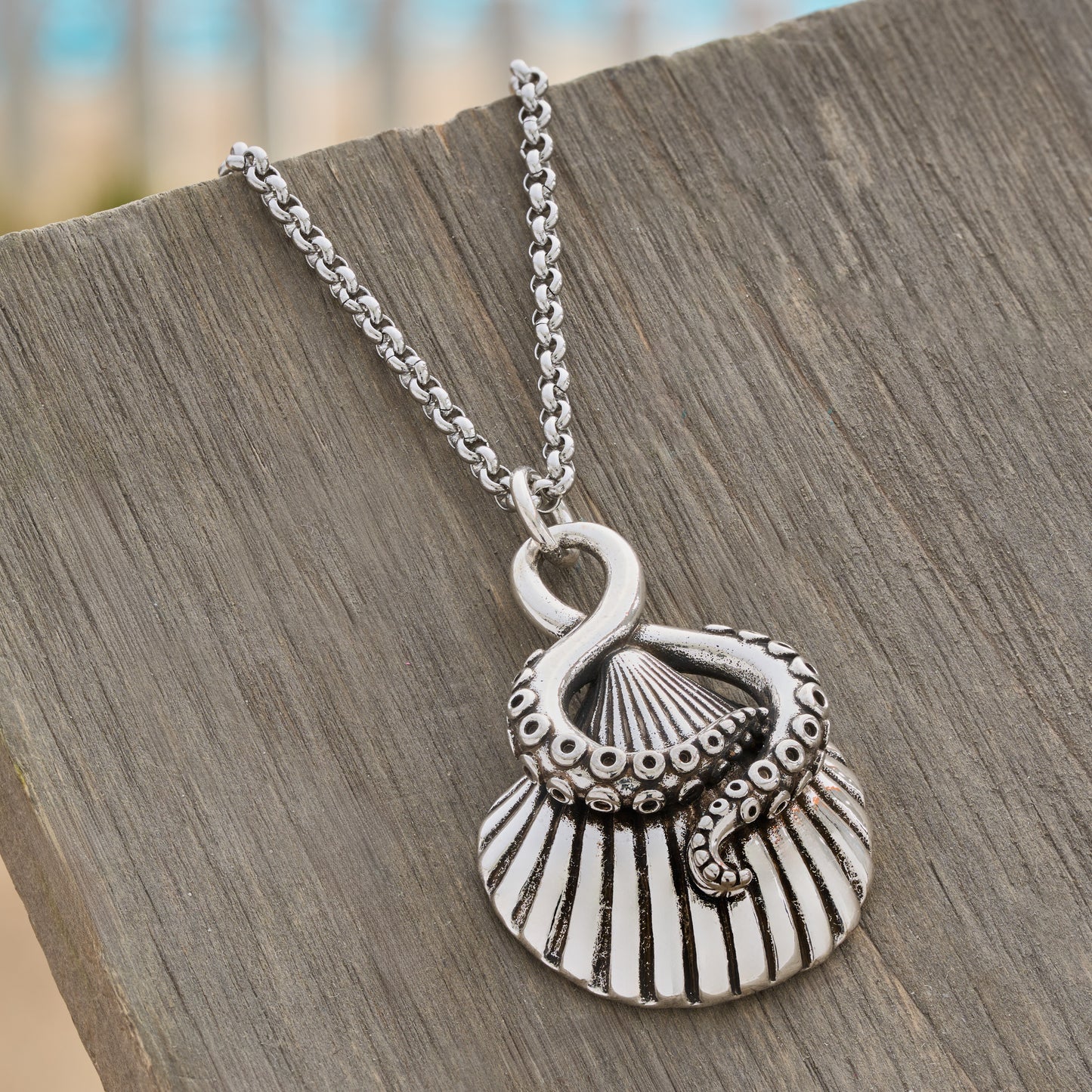 Octopus Tentacle Shell Necklace