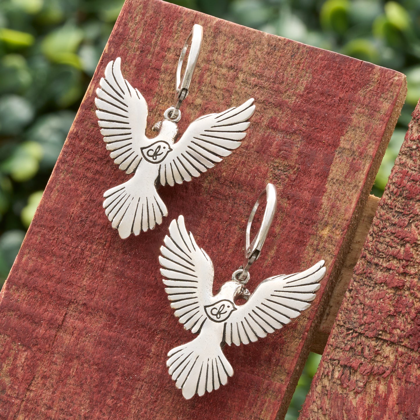 Soaring Bald Eagle Leverback Earrings