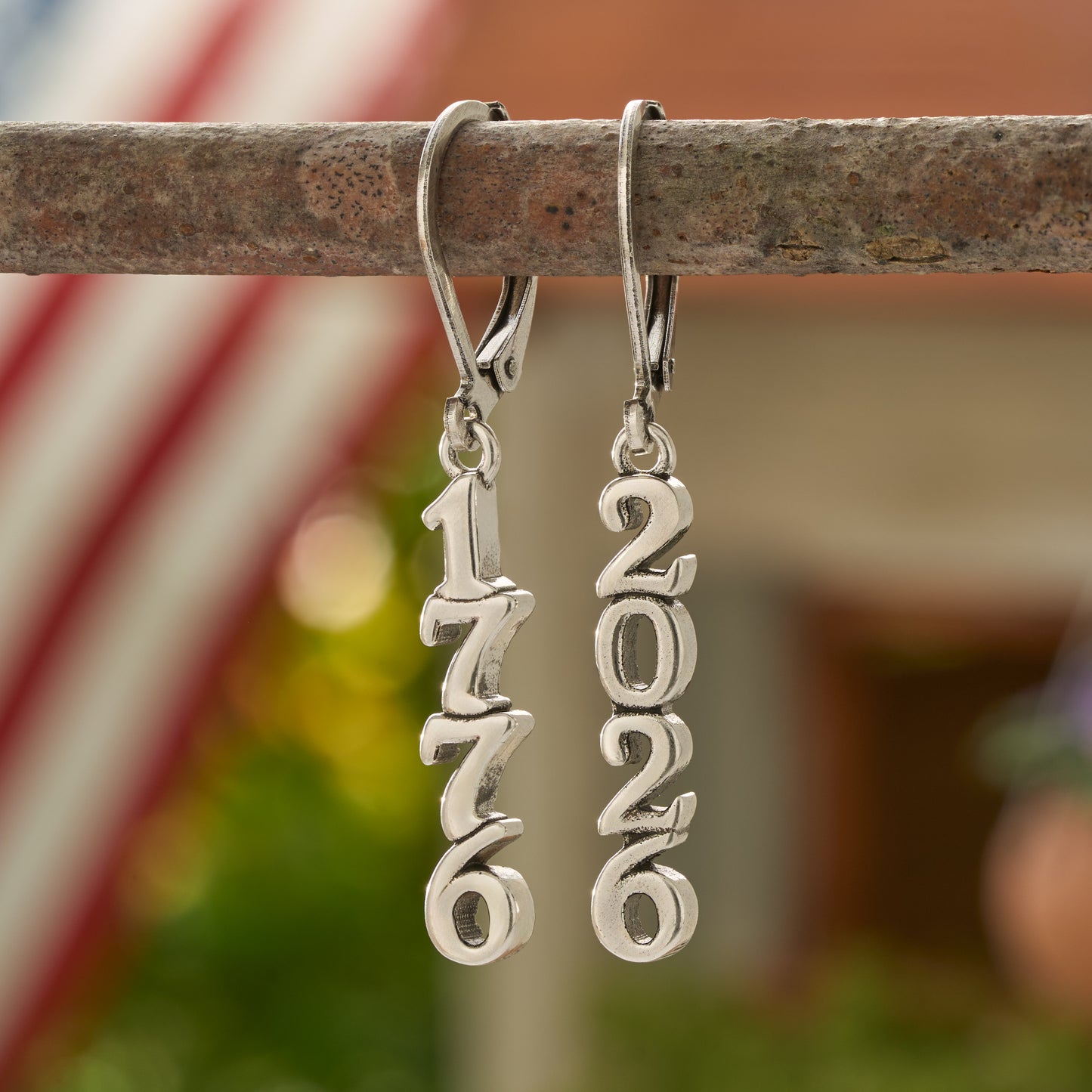 1776-2026 USA 250th Anniversary Leverback Earrings