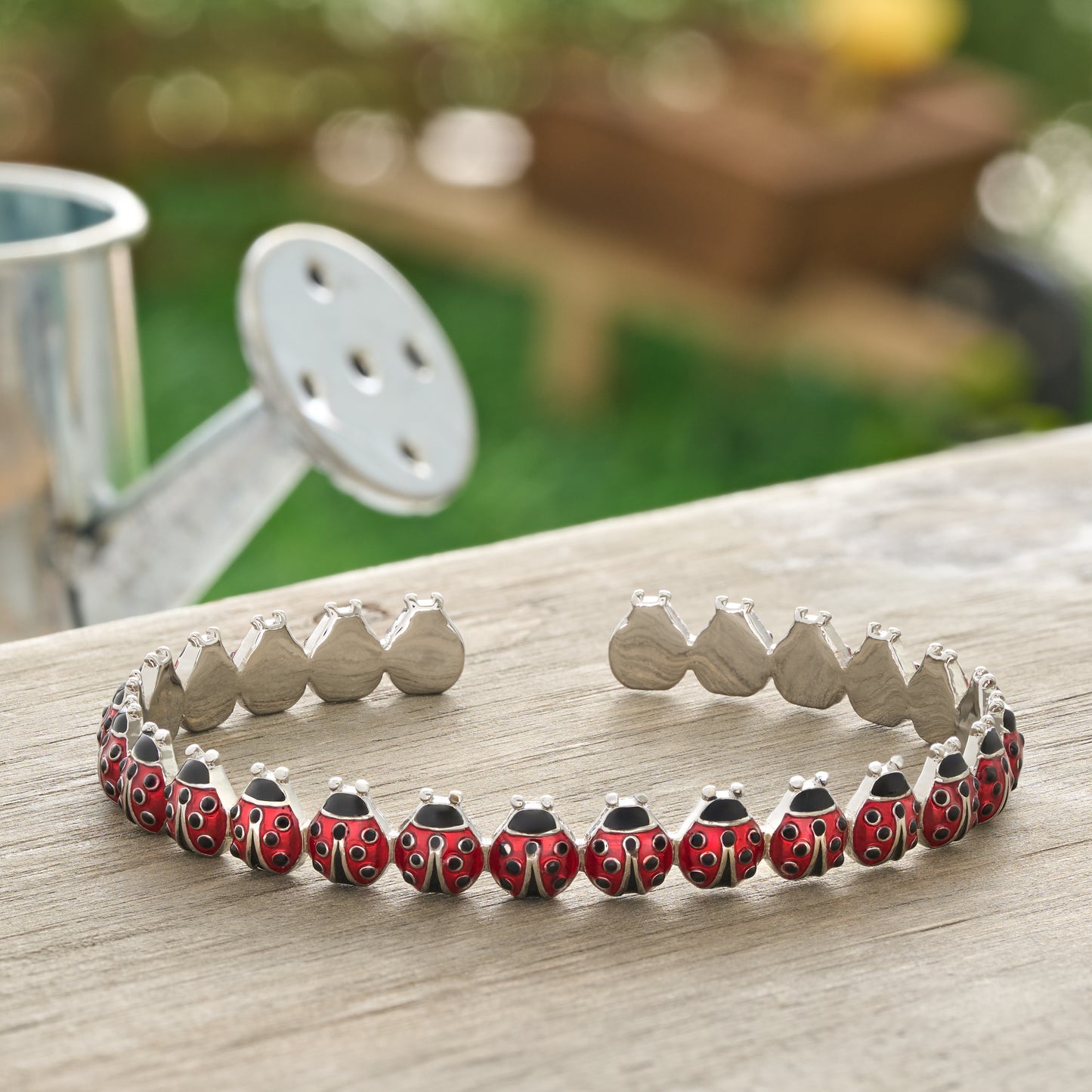 Ladybug Cuff Bracelet
