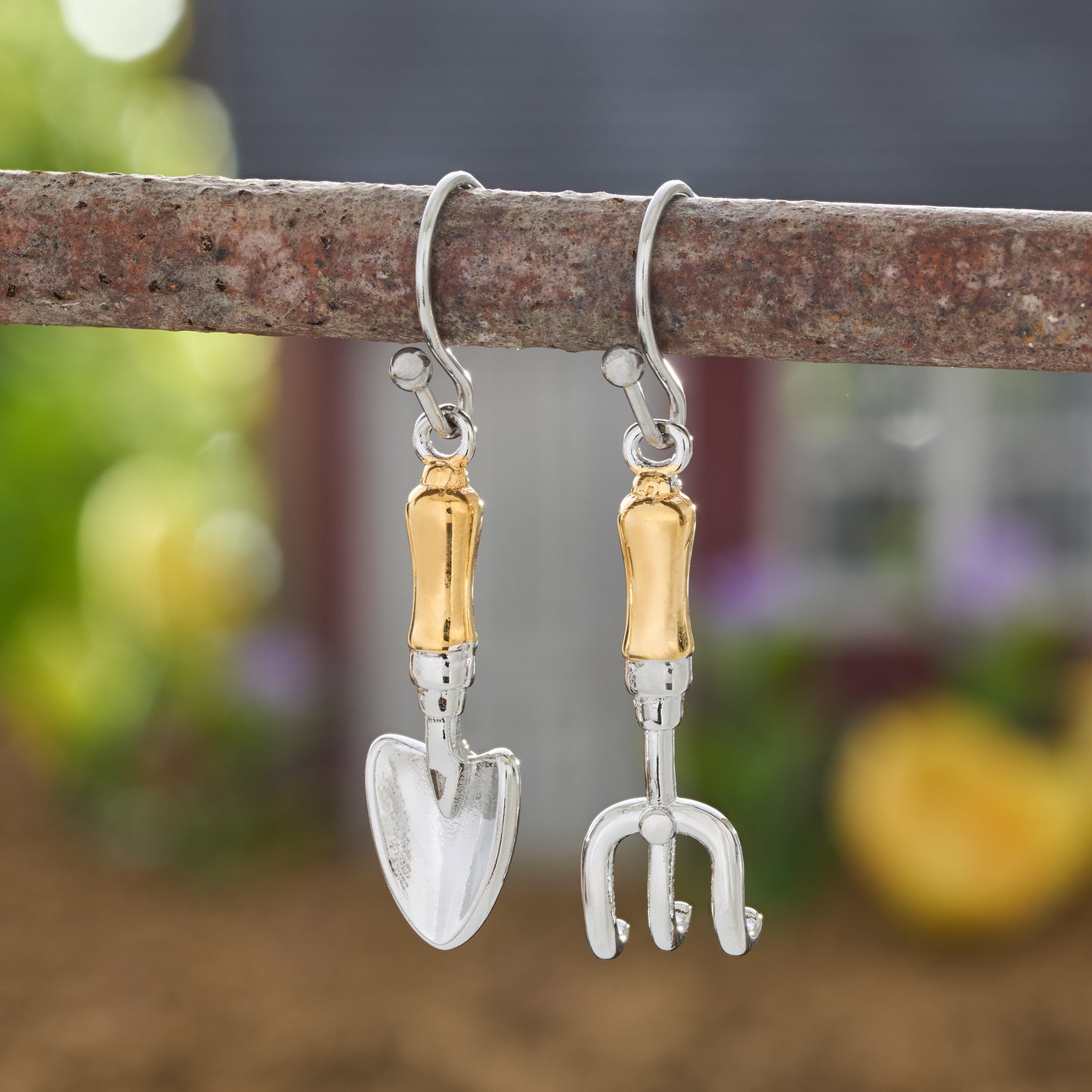 Garden Tool Earrings with French Hooks