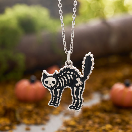 Skeleton Cat Necklace