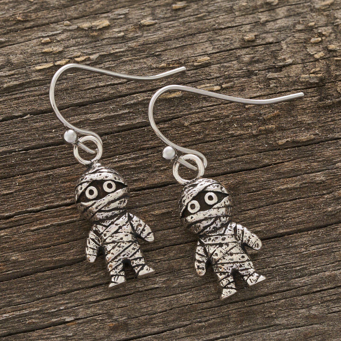Vintage Mummy Earrings with French Hooks