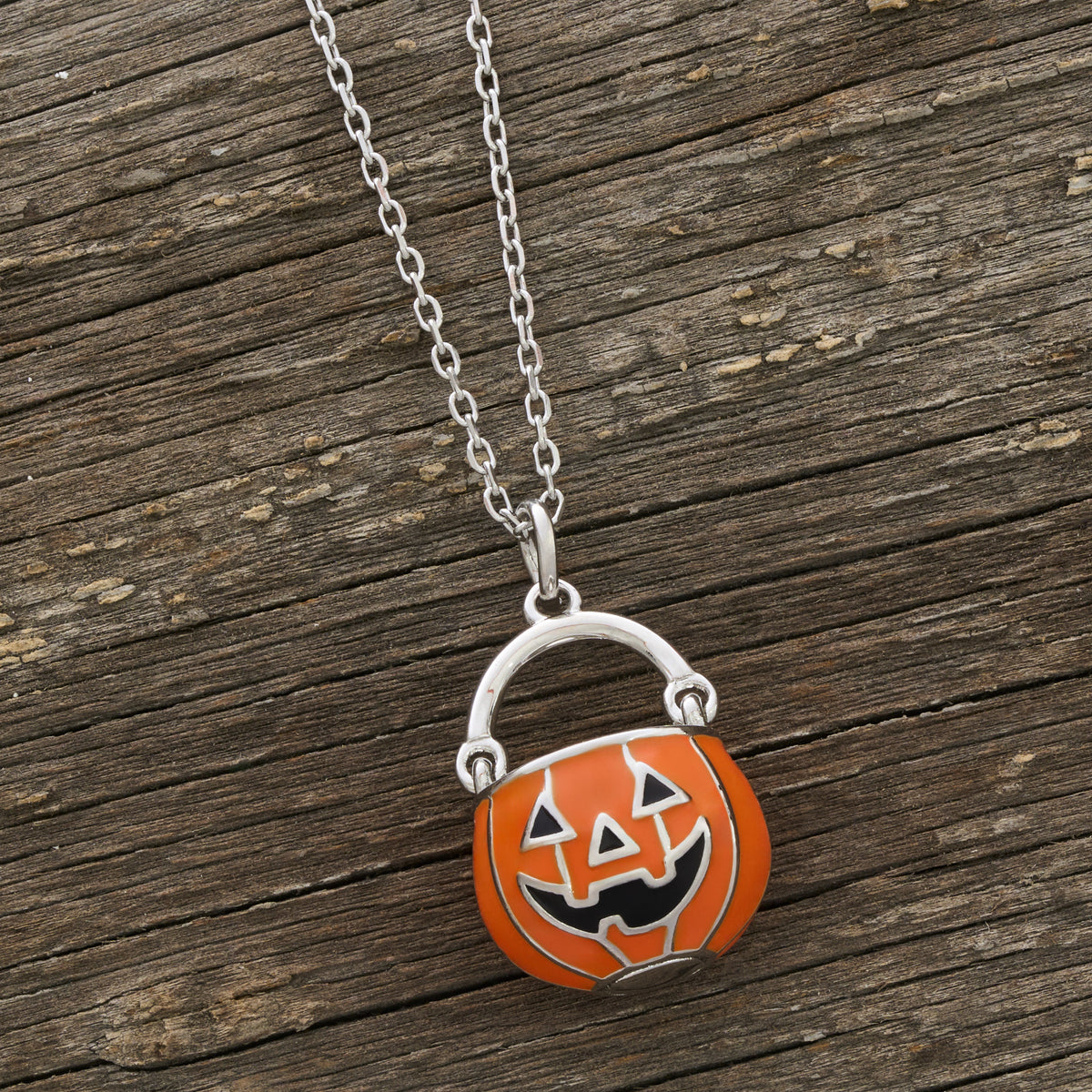 Jack-o'-Lantern Pail Necklace