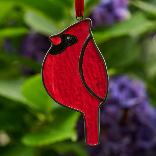 Stained Glass Cardinal Ornament