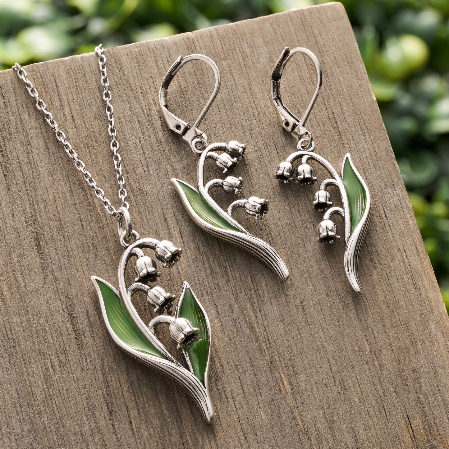 Enamel Lily of the Valley Gift Set