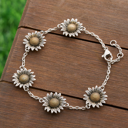 Vintage Sunflower Bracelet