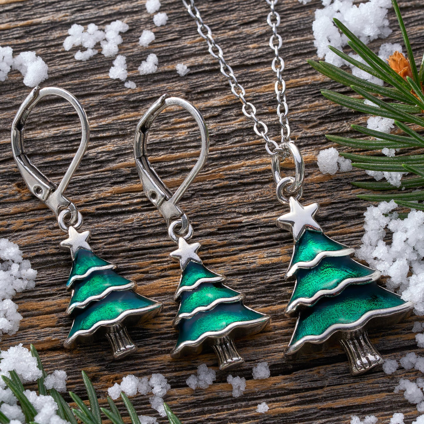 Enamel Christmas Tree Gift Set