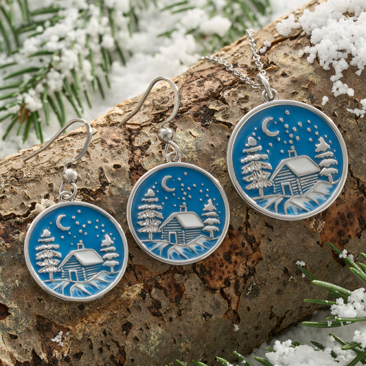 Snowy Forest Cabin Gift Set