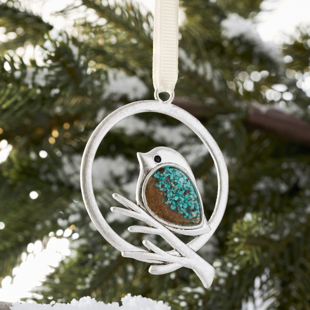 Sand Birdie Branch Ornament