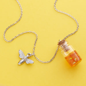 Honey Jar Bee Necklace