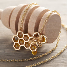 Load image into Gallery viewer, Silver Dripping Honeycomb Necklace